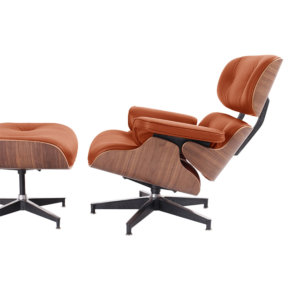 Charles and Ray Eames Lounge Chair, Full-Grain Leather, Aluminium, and Veneer