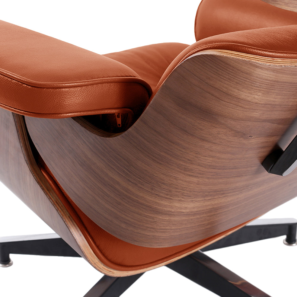 Charles and Ray Eames Lounge Chair, Full-Grain Leather, Aluminium, and Veneer